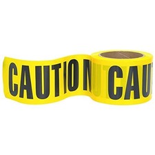 RK High-Visibility Yellow Caution Barricade Tape 3" X 1000 Feet, Tear Resista...
