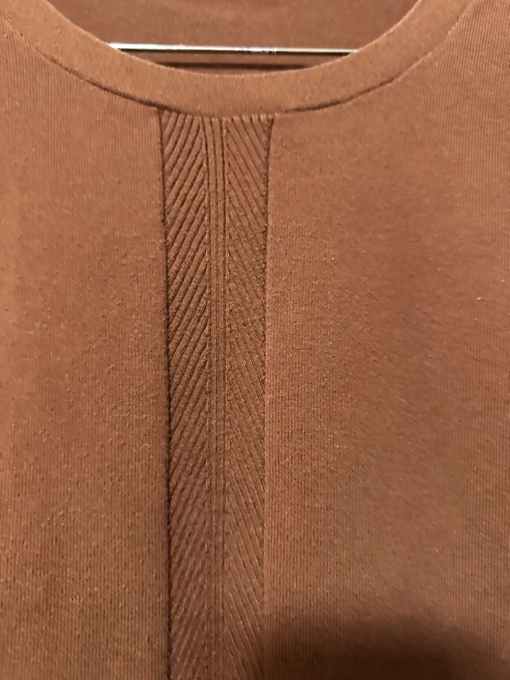 Talbots Women's Brown Sweater with Herringbone Weave Size Medium - Image 2 of 4