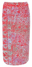 3/4 Wickelrock, Bali Sarong Strandrock, Sommerrock - rot