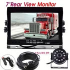 Heavy Duty 7" Monitor Display Backup Camera Night Vision Rear View for Car Truck