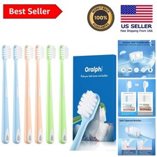Soft Flossing Toothbrush for Sensitive Gums - Perfect for Braces, 6 Count