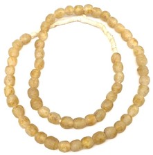 Ghana LT Amber Krobo recycled Glass African trade Beads-Ghana- 1344