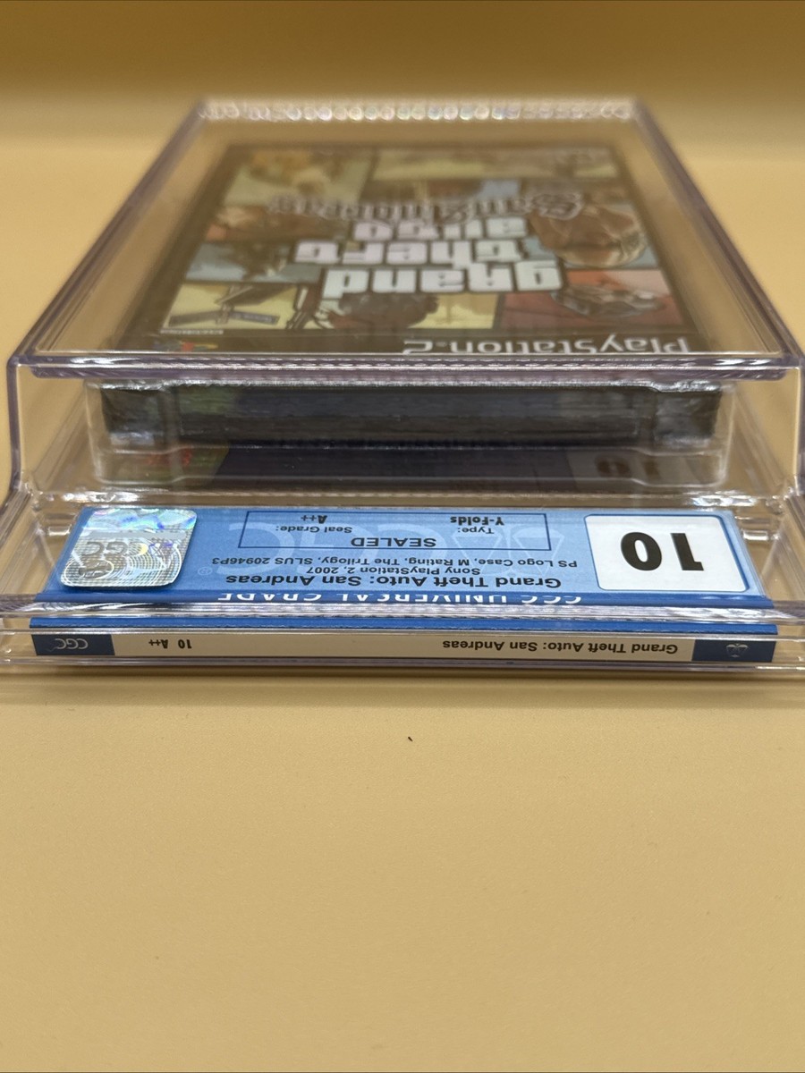 NEW Sealed GRADED, CGC 10 A++ GTA Grand Theft Auto San Andreas PS2