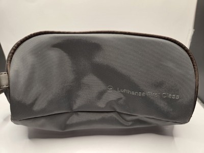 Lufthansa First Class Amenity Kit Gray Travel Bag Wash/Amenity Bag Collectible