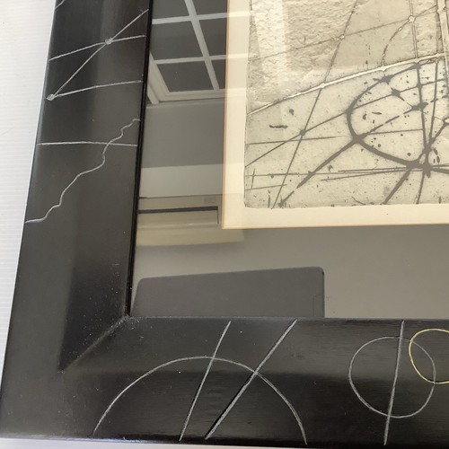 erhöhte Gravur Gold signiert Walter Valentini Ideale Stadt Rahmen nach Maß - Bild 6 von 11