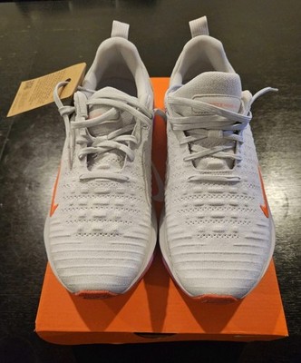 NIKE REACTX Infinity Run 4 Flyknit Running Shoes Size 10 Grey-Crimson $160