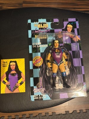 Major Bendies Steph De Lander Wrestling Figure With Trading Card!