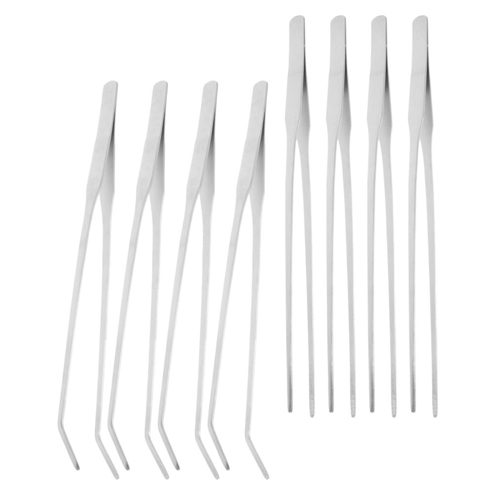  8 Pcs Terrarium Tools Aquarium Waterweed Tweezer Curved Tweezers