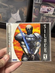 Silver Sega Dreamcast CASE AND MANUAL ONLY - NO GAME DISC Authentic Good Condit.