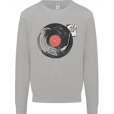 Distressed Vinyl Mischpult Dj Djing Herren Sweatshirt Pullover