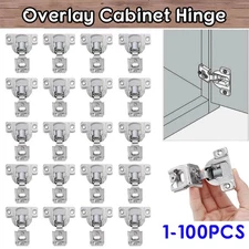 LOT of 1/2" Overlay Self Close Face Frame 105° Compact Concealed Cabinet Hinge