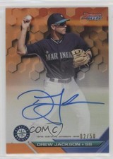 2016 Bowman's Best of Orange Refractor 2/50 Drew Jackson #B16-DJ Auto fm0
