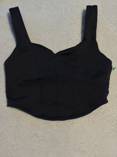 Jo+Jax Black Tank Bralette Tie Shoulder Top Size Child Medium CM YM Youth