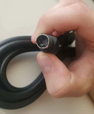 6 foot black ADB Male to Male Apple Desktop Bus cable for Apple Macintosh