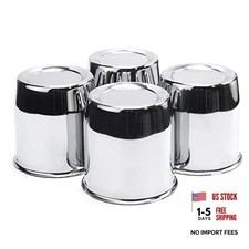 3.27" Hub 3.54" H Push Through Center Caps Chrome for 3.27in Trailers Trucks