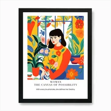 Woman Canvases Of Possibility Art P Framed Wall Art Poster Canvas Print Picture