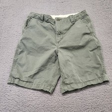 Gap Boys Size 12 Husky Army Green Flat Front Adjustable Waist Zipper Fly Chino