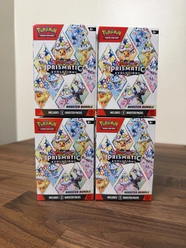 Pokemon TCG: Prismatic Evolutions Booster Bundle Lot 4x New Sealed