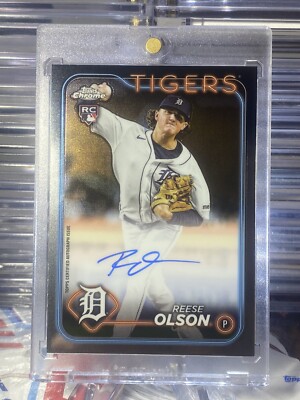 2024 Topps Chrome Reese Olson RC Auto #RA-RO Tigers A419 | eBay