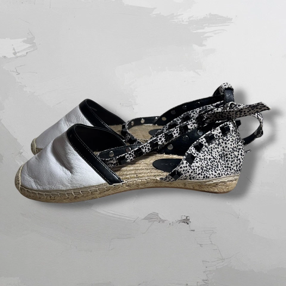 Rebecca Minkoff Gilles Espadrille 踝带 铆钉皮鞋 6 1/2 — 第 4/4 张图片