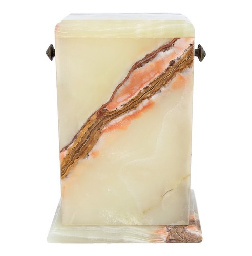 Stenen kistje natuurlijke onyx met vliegende duiven - crematie as Urn voor - Picture 6 of 22