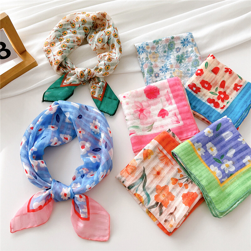 Elegant Vintage Cotton Linen Scarf Headband for Women-image
