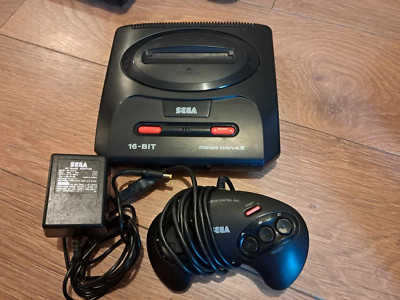 Sega Mega Drive 2 Schwarz Konsole - Ein Controller getestet Setup