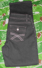 New Women's Wrangler Bootcut Flap Back Stitched Pockets Black Jeans WRALFBC 10 M