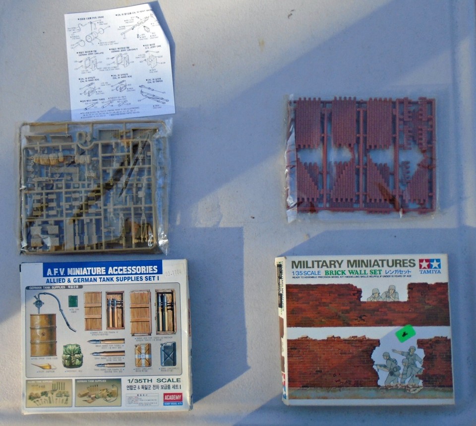 1/35 ACADEMY ITALERI LOT 3 BOITES ACCESSOIRES GERMAN TANK WWII