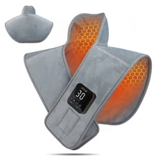 DGYAO Heated Shoulder Belt Therapy for Back Neck Pain Relief Portable Wrap Pad