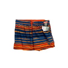 XXL Speedo Mens New Swim Trunks Orange China Blue Stripe Lined