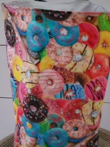 Car Trash Litter Bag Reuseable Doughnuts Colorful Fabric Donuts Sprinkles - Picture 4 of 7