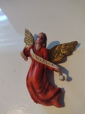 alter Engel Gloria in Excelsis Deo  Krippen Figur  W. Germany rot , "Top"