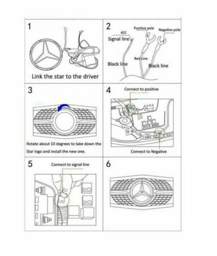 Luz de parrilla emblema estrella delantera LED para Mercedes-Benz Clase E 2016-2020 W213 Foto 4 de 4