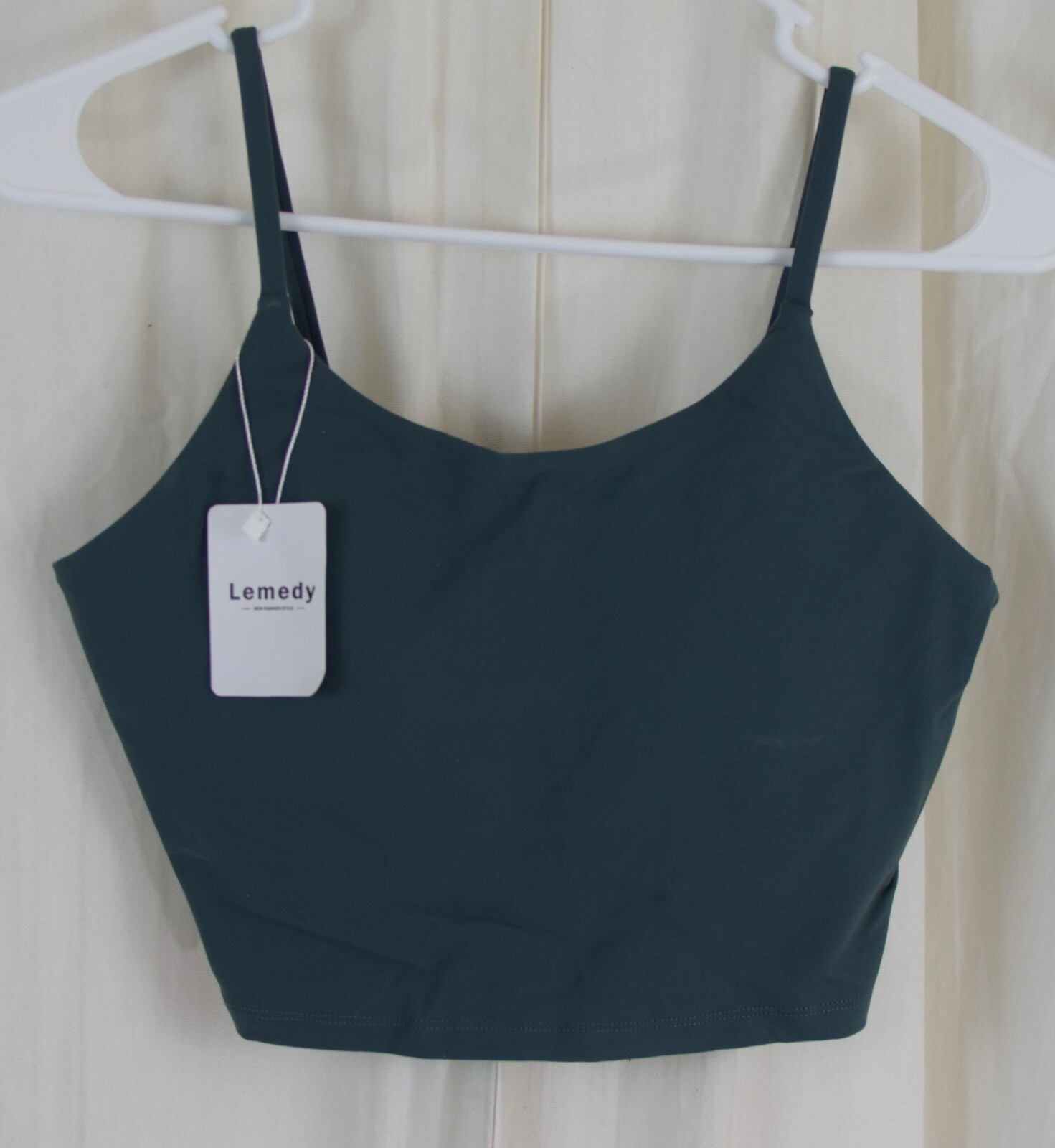 Lemedy Women Padded Sports Bra Tank Top Grey Green Size XL eBay