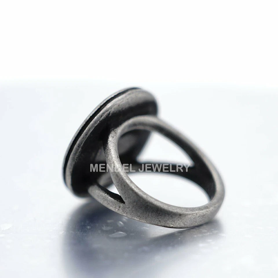 MENDEL Gothic Womens Mens Stainless Steel Biker Skull Ring For Women Size 6-9 - Image 2 of 4