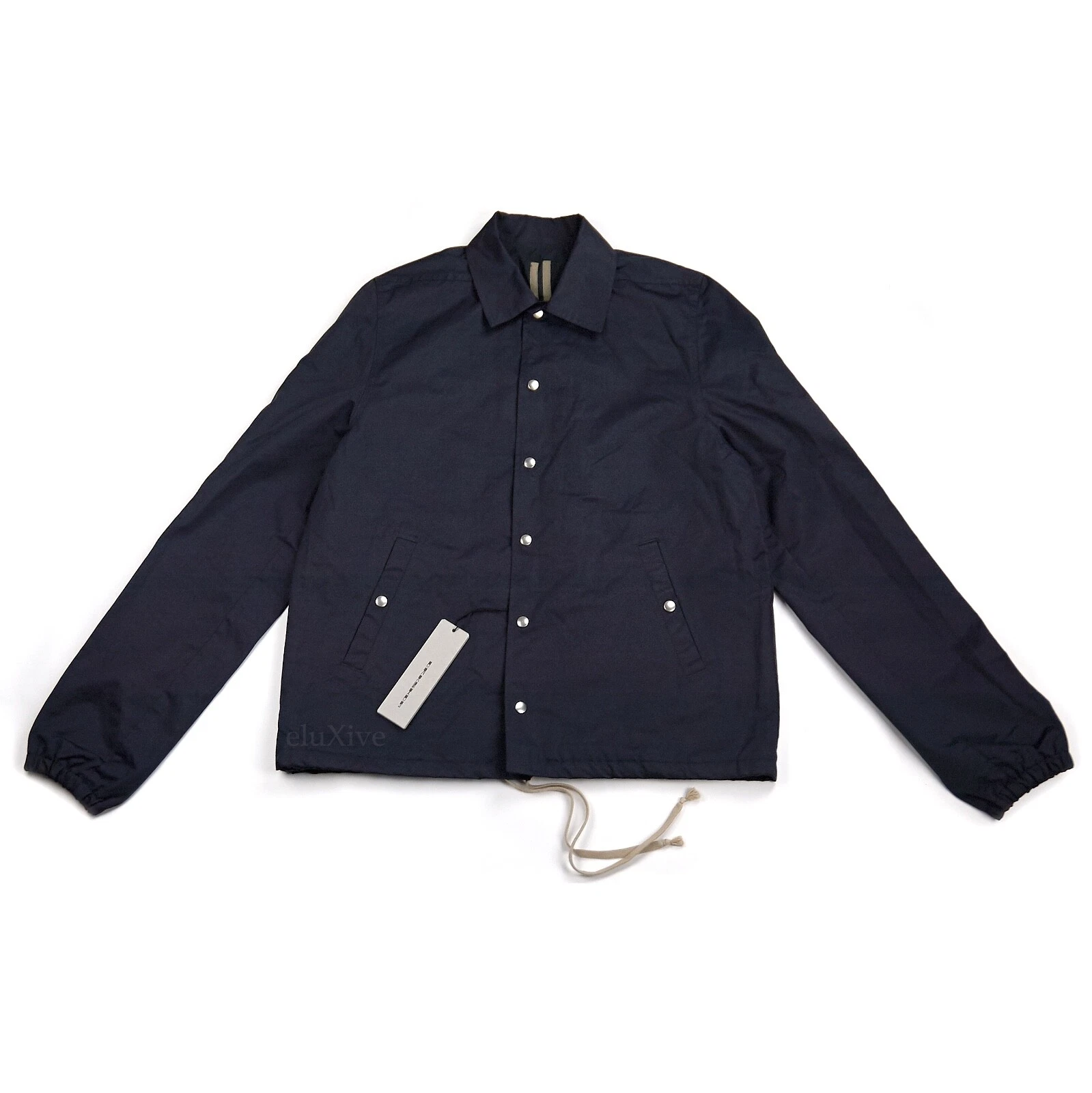 Veste d'entraîneur marine Rick Owens surdimensionnée DRKSHDW neuve avec étiquettes S AUTHENTIQUE