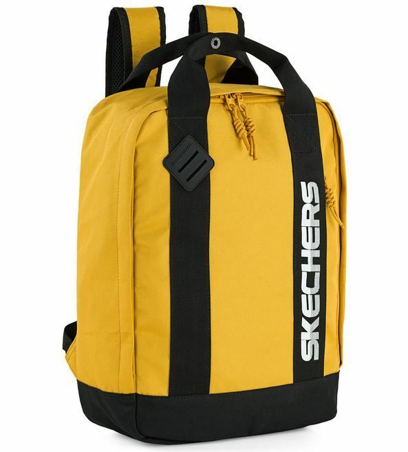 mochila unisex de marca Skechers en amarillo dorado poliéster