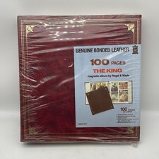 Regal Wade Photo Album Magnetic 100 Pages Bonded Red Leather Style 1140-100 NOS