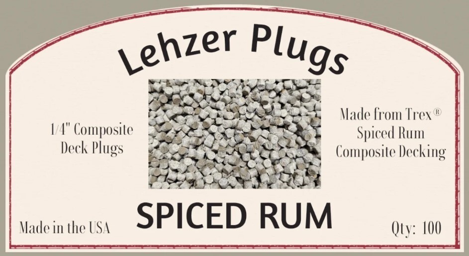 New 1/4" Trex "Spiced Rum" Plugs for Composite Decking