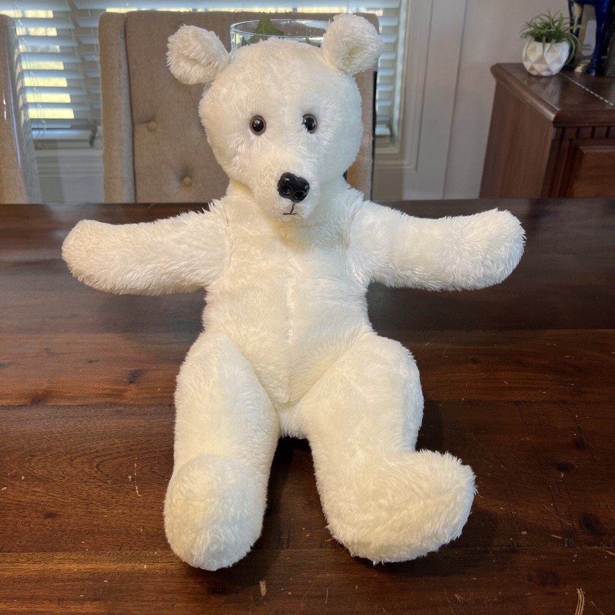 Vintage 1980 R Dakin White Polar Bear 18” Plush! No Tags RARE