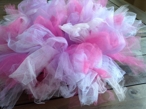 Homemade Baby Tutus Baby Girl Photo Prop Tutus pink and white - Picture 5 of 10