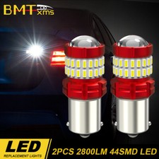 2x White 1156 7506 Led Reverse Backup Light Bulbs 6500k Canbus Error Free Bright