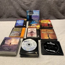 Lot Of 10 audiobooks on CD’s Mixed Authors And Titles See Description