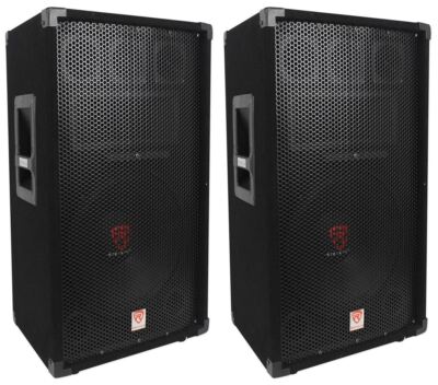 (2) Rockville RSG12 12  3-Way 1000 Watt 8-Ohm Passive DJ/Pro Audio PA Speaker