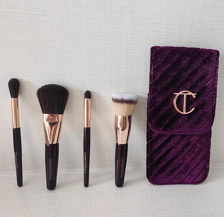 Charlotte Tilbury Magic 4 Pcs Travel Size Makeup Brush Set +