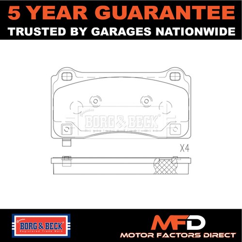 Fits Tesla Model 3 2017 Electric Brake Pads Set Front & Beck eBay