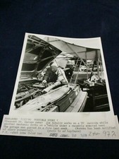 Glossy Press Photo 1990 Joe Schultz Pleasant St. Garage works under tent MA