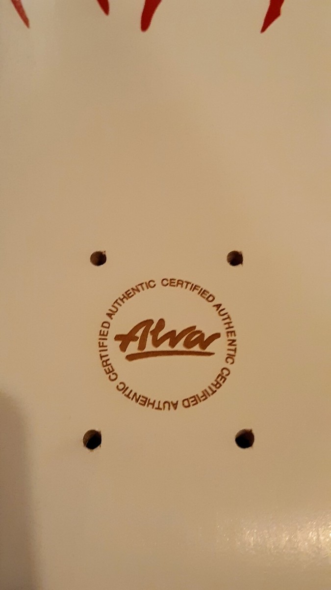 Tony Alva Signed WHITE Scratch 8.25 Autograph Skateboard Deck Alva