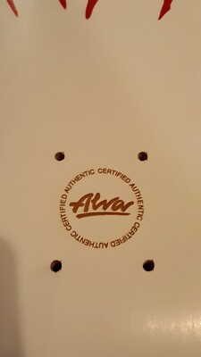 Tony Alva Signed WHITE Scratch 8.25 Autograph Skateboard Deck Alva